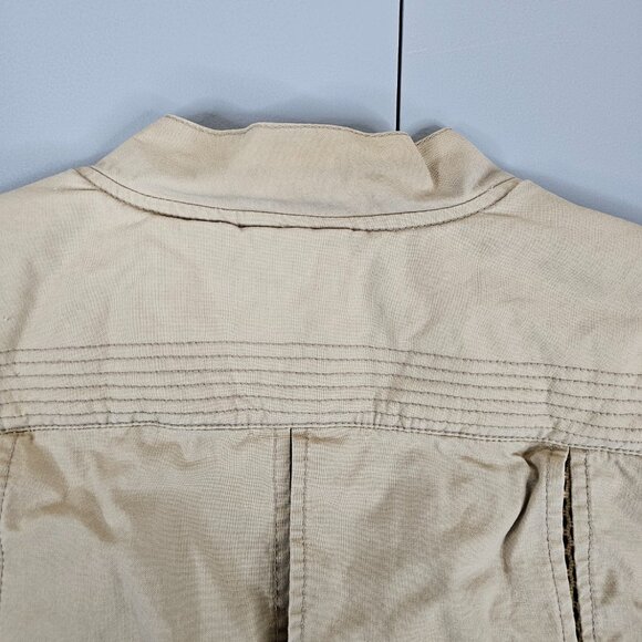 Cabelas Safari Vest Mens Large Beige Multi Pocket Fishing Hunting - Picture 7 of 16